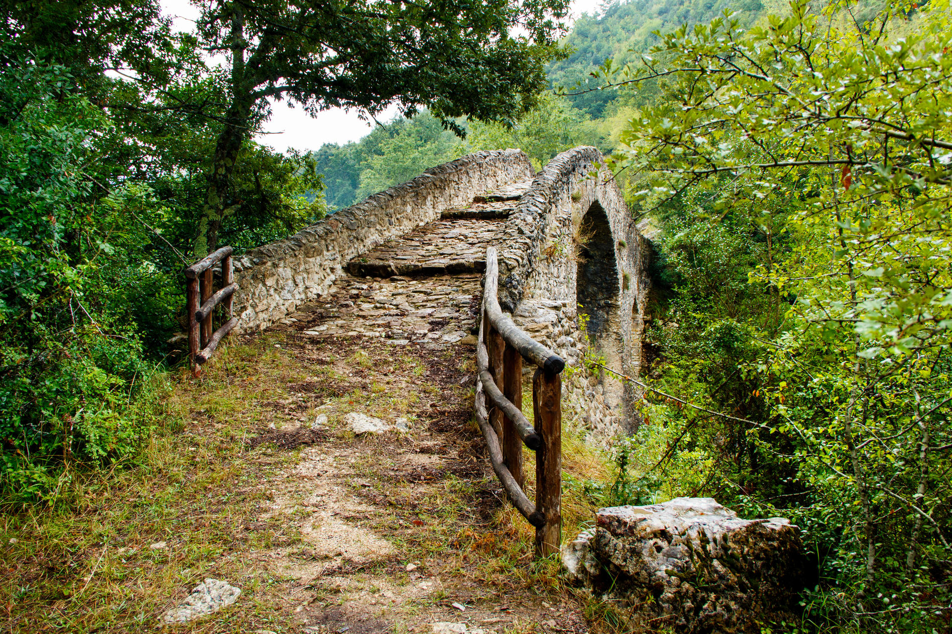 A medieval bridge in campania, italy